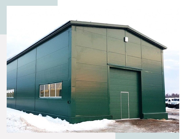 Двускатные ангары в Краснокамске