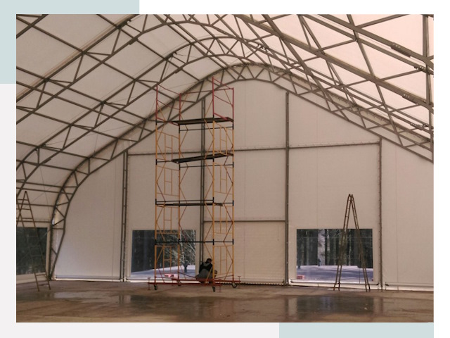 Шатровые ангары в Краснокамске