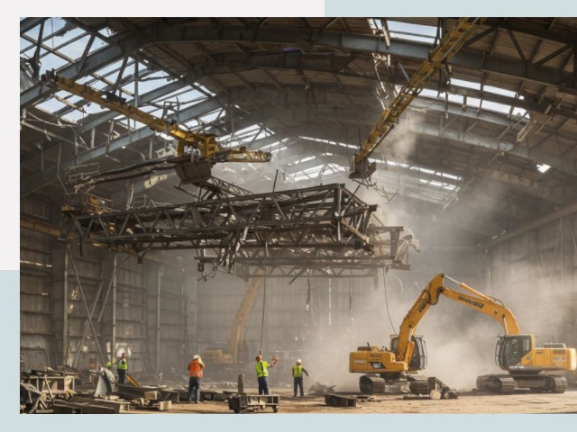 Демонтаж ангаров в Краснокамске от 608 руб. за м²